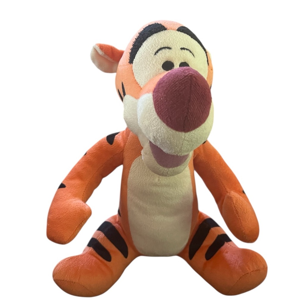 Disney orange black white Tigger plushie toy soft cuddly